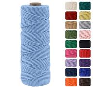 MOMAHUA 2MM Macrame Cord Rope 100m Elegant Blue Chemical Free Rope for DIY Crafts,Home Decor and Gift Wrapping,Christmas Wedding Decors