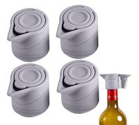 MOMAHUA 2Pcs Bottle Stoppers,2 in 1 Grey Wine Stoppers Food-Grade Silicone Sealing,Reusable Leak-Proof Eagle Beak Design Stopper for Red Wine,Champagne,Beer Corks
