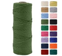 MOMAHUA 3MM Macrame Cord Rope 100m Avocado Green Chemical Free Rope for DIY Crafts,Home Decor and Gift Wrapping,Christmas Wedding Decors