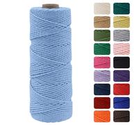 MOMAHUA 3MM Macrame Cord Rope 100m Elegant Blue Chemical Free Rope for DIY Crafts,Home Decor and Gift Wrapping,Christmas Wedding Decors