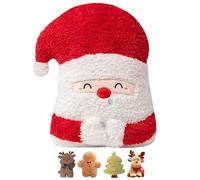 MOMAHUA Christmas Plush Toy 9.8in Soft Santa Pillow&Stuffed Animal,Cute Smile Santa Doll for Kids,Holiday Decor&Stocking Stuffer Gift for Girls and Boys