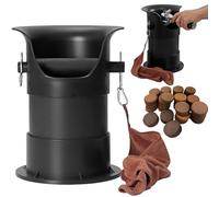 MOMAHUA Extra Large Coffee Knock Box,Espresso Grounds Container,Vertical Knockbox Bucket with Shock-Absorbent Removable & Barista Towel,Non-Slip Base,Grind Barista Accessories,Home&Commercial Bars