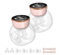 MOMAINI Wearable Breast Pump, Hands-Free Ultra Quiet Electric Breast Pump with 3 Modes & 9 Suction Levels, Leak-Proof Design, 19/21/24MM Flanges, Portable for Nursing Moms (2 Sets)