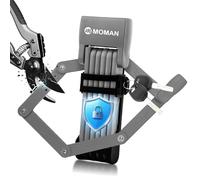 Moman Folding Bike Chain Lock, Classic Security Folding Chain Lock Anti Theft 31" Compact Bicycle Smart Secure Guard with 2 Keys & Bracket & Velcro Strap for Electric Scooter & Bikes, Grey