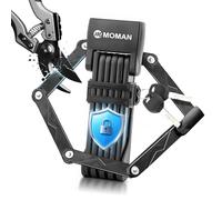 Moman Folding Bike Chain Lock, Classic Security Folding Chain Lock Anti Theft 31" Compact Bicycle Smart Secure Guard with 2 Keys & Bracket & Velcro Strap for Electric Scooter & Bikes, Black