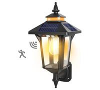 Moman Outdoor Solar Light, Decorative Wall Spotlight with Motion Sensor, 3 Modes, IP65 Waterproof, Vintage Wall Light for Garden, Outdoor LED Spotlight