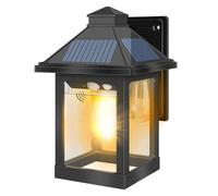 Moman Solar Wall Light Outdoor, Vintage Solar Security Light with Motion Sensor 3 Modes, Solar Powered Lantern IP65 Waterproof for Garden Yard Patio