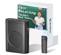 Moman Voice Amplifier with Wireless Lavalier Microphone, Zero Whistling Low Latency Portable Speaker, Personal PA System with Wireless Clip on Mic for Teachers Classroom Yoga Tour Guide Meeting Coach