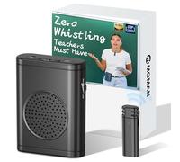 Moman Voice Amplifier with Wireless Lavalier Microphone, Zero Whistling Low Latency Portable Speaker, Personal PA System with Wireless Clip on Mic for Teachers Classroom Yoga Tour Guide Meeting Coach