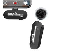 Moman Wireless Lavalier Microphone for iPhone, M1CL Lapel Microphone Wireless Lightning for TikTok/Youtube/Vlogging/Live Streaming/Video Recording, Lav Microphone for iPhone 14/13/12/11/X