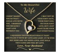Momavo Jewelry To My Wife Forever Love Necklace Gift For Soulmate Gift For Wife Birthday Gift Women Necklace, Cubic Zirconia, Cubic Zirconia