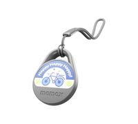 MOMAX Air Tracker Android and iOS, compatible with Google Find Hub and Apple Find My apps, Bluetooth Tracker Key Finder for Luggage/Suitcases/Bags/Key, Replaceable Battery (Grey)