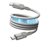 MOMAX Magnetic Charging Cable, 100W USB C Charging Cable, Fast Charging, High Speed Go Link USB C Data Cable 480mbps, Nylon Braided USB C to USB C Cable Compatible for iPhone 15, MacBook Pro, Android