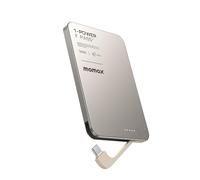 MOMAX Portable Power Bank 5000mAh, 20W Fast Charging with Built-in Hidden USB-C Cable, 56% Charge in 30 Mins, Safe Battery for iPhone 17 & Android, Travel Essential