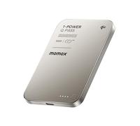 MOMAX Qi2 MagSafe Power Bank 5000mAh, 0.96cm Ultra-Slim Wireless Portable Charger with 15W Fast Charging & Low-Temp Tech, Ultra-Light 118g USB-C, Compatible with iPhone and Android Devices, Titanium