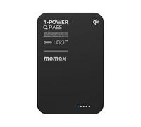 MOMAX Qi2 MagSafe Power Bank 5000mAh, 0.96cm Ultra-Slim Wireless Portable Charger with 15W Fast Charging & Low-Temp Tech, Ultra-Light 118g USB-C, Compatible with iPhone and Android Devices, Black