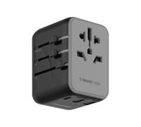 MOMAX UA11 1-World 20W PD Global Travel Fast Charger Power Adapter(Black)
