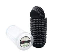 Mombake Mini Foil Cupcake Cases,Muffin Baking Cups(Black, 300-Count)