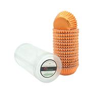 Mombake Mini Foil Cupcake Cases,Muffin Baking Cups(Orange, 300-Count)