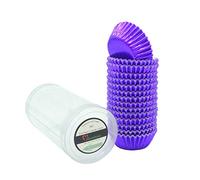 Mombake Mini Foil Cupcake Cases,Muffin Baking Cups(Purple, 300-Count)
