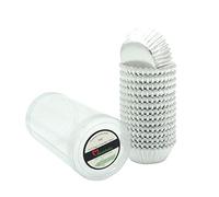 Mombake Mini Foil Cupcake Cases,Muffin Baking Cups(Silver, 300-Count)