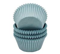 Mombake Premium Light Blue Greaseproof Cupcake Cases Muffin Paper Baking Cups Standard Size, 100-Count