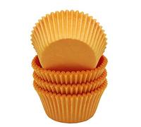 Mombake Premium Orange Greaseproof Cupcake Cases Muffin Paper Baking Cups Standard Size, 100-Count