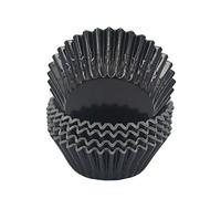 Mombake Standard Black Foil Cupcake Cases Liners Muffin Baking Cups for Party and More, 100-Count
