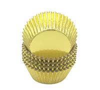 Mombake Standard Gold Foil Cupcake Cases Liners Muffin Baking Cups for Party and More, 100-Count