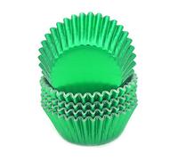 Mombake Standard Green Foil Cupcake Cases Liners Muffin Baking Cups for Party and More, 100-Count