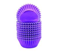 Mombake Standard Purple Foil Cupcake Cases Muffin Baking Cups for Party and More, 200-Count