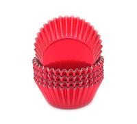 Mombake Standard Red Foil Cupcake Cases Liners Muffin Baking Cups for Party and More, 100-Count
