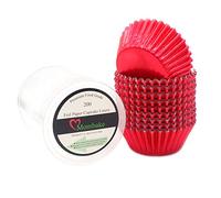 Mombake Standard Red Foil Cupcake Cases Muffin Baking Cups for Party and More, 200-Count