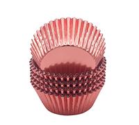Mombake Standard Rose Gold Foil Cupcake Cases Liners Muffin Baking Cups for Party and More, 100-Count