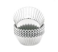 Mombake Standard Silver Foil Cupcake Cases Liners Muffin Baking Cups for Party and More, 100-Count
