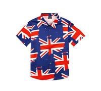 MOMBEBE COSLAND Boys Great Britain Union Jack Shirt, 9-10 Years(Medium)
