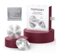 Momcozy 999 Silver Nursing Cups Original Perforated Breathable Design, Nipple Cover for Breastfeeding Essential, Metal Nipple Shields for Nursing Newborn, XL Size (55 mm)