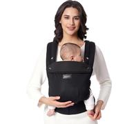Momcozy Baby Carrier - Ergonomic, Comfortable & Lightweight, for 3-20kg Babies, Easy to Wear, Hands-Free, Enhanced Lumbar Support, Snug Fit for Infants & Toddlers, Black