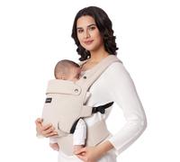 Momcozy Baby Carrier - Ergonomic, Cozy and Lightweight Infant Carrier for 7-44lbs, Effortless to Put On, Ideal for Hands-Free Parenting, Enhanced Lumbar Support, Khaki