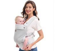 Momcozy Baby Carrier for 3-24M/3.2-20kg, Waist 64-127cm, Air Mesh-Grey