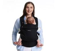 Momcozy Baby Carrier - Pure Cotton Carrier for 3-24 Months, Effortless to Put On, Ideal for Hands-Free Parenting, Enhanced Lumbar Support, Black