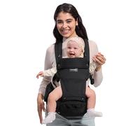 Momcozy Baby Carrier with Hip Seat for 5-36 Months/3.2-15kg, Black
