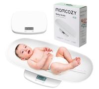 Momcozy Baby Scale, Weight, Height and Weighted Feeds, Removable Tray | Multi-Function Digital Scale For Newborns, Adults and Pets With 5 Units, LED Screen, Auto-Off And Curved Removable Tray