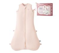 momcozy Baby Sleeping Bag 6-12 Months, 1.5 TOG Sleep Sack with Snap-Fit Adjustable Design, Two-Way Zip, Soft Bamboo Fabric, Pink, M