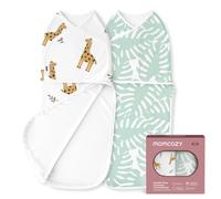 momcozy Baby Swaddle 0-3M/3.5-6.5kg, Size 68x28cm, 2-Pack, Bravery