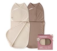 momcozy Baby Swaddle 0-3M/3.5-6.5kg, Size 68x28cm, 2-Pack, Khaki & Brown