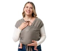 Momcozy Baby Wrap Carrier for 3.6-15kg, Adjustable Sling for Newborn, Brown