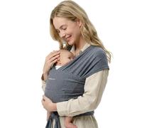 Momcozy Baby Wrap Carrier for 3.6-15kg, Adjustable Sling for Newborn, Grey