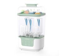 Momcozy Bottle Sterilizer and Dryer, Modular Nesting Space Saving Design, 6 Bottles Capacity, 4 in 1 Compact Sterilizer for Baby Bottles, Breast Pump Parts & Newborn Essentials, Drying Rack Included