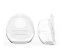 Momcozy Breast Milk Collector, Milk Collectors for Breastfeeding, Reusable Breast Milk Shells, Silicone Catcher with More Fit & Soft (3oz/90ml, 2 Counts)